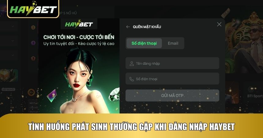 Tổng hợp tình huống lỗi phát sinh khi đăng nhập Haybet