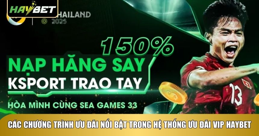 Các chương trình ưu đãi nổi bật trong hệ thống ưu đãi VIP Haybet