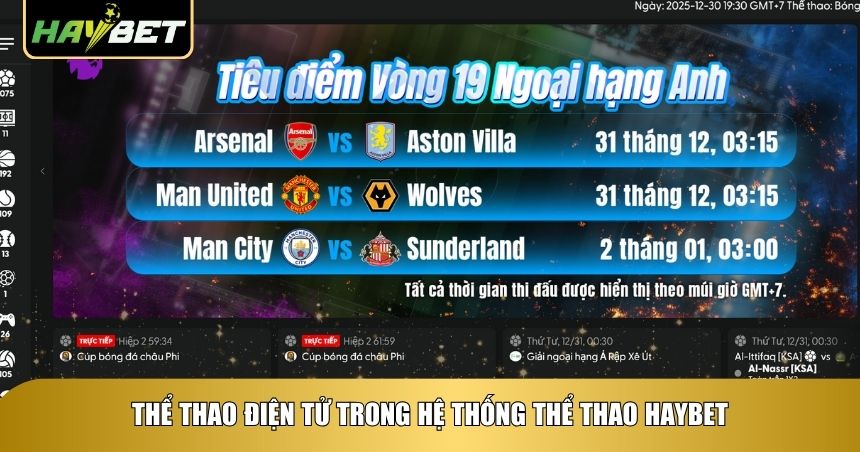 Thể thao điện tử trong hệ thống thể thao Haybet